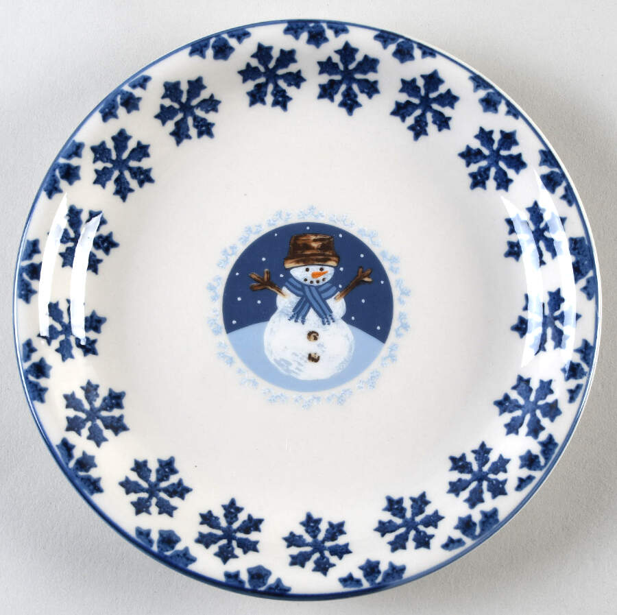 Cameo Snowman Salad Plate by Folkcraft-1