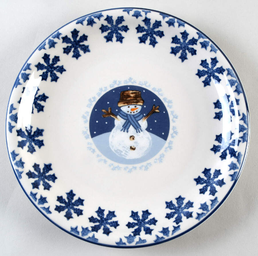Cameo Snowman Dinner Plate by Folkcraft-1