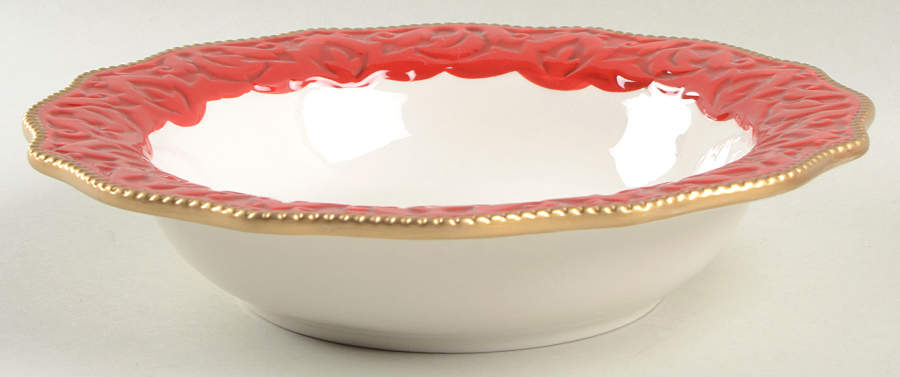 Renaissance Holiday Large Rim Soup Bowl by Fitz & Floyd-1