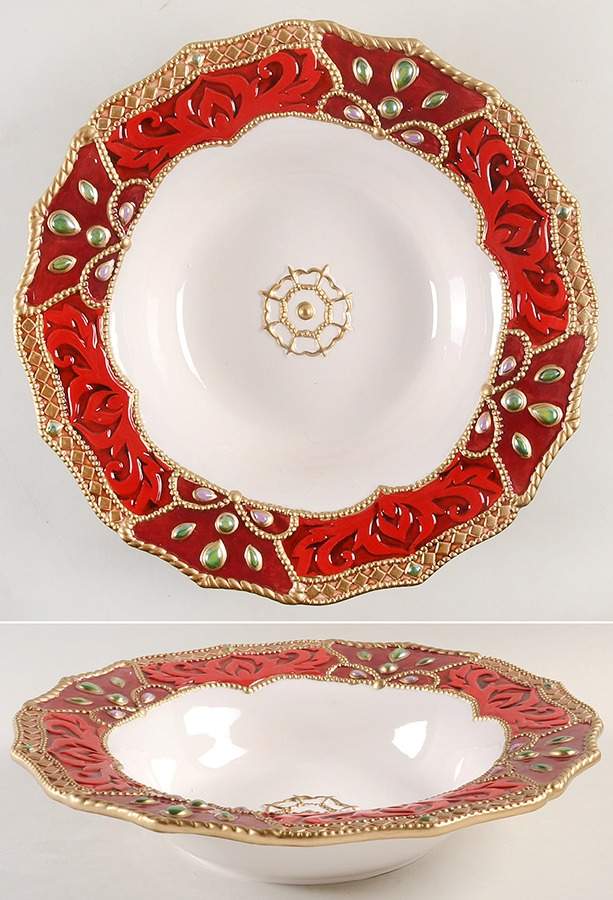 Renaissance Holiday 13" Round Serving Bowl by Fitz & Floyd-1