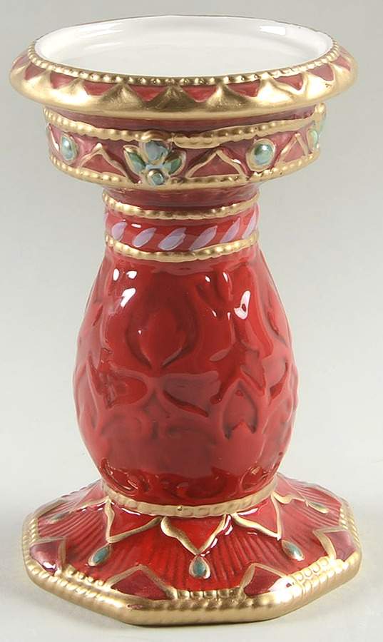 Renaissance Holiday 6" Pillar Candleholder by Fitz & Floyd-1