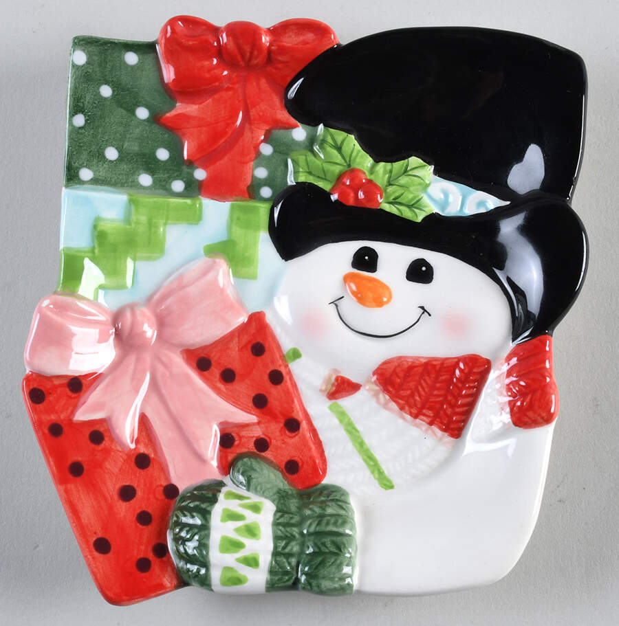 Flurry Folk Snack/Canape Plate by Fitz & Floyd-1