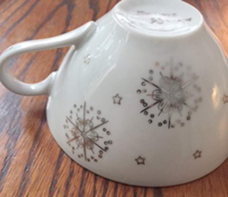 Star Burst Flat Cup by Fine China of Japan-1
