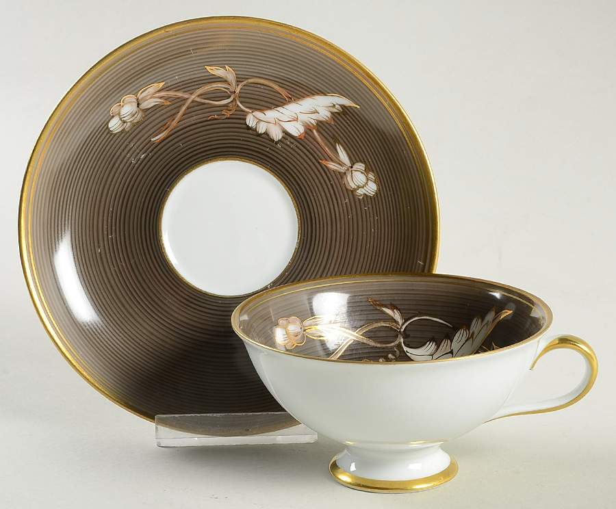 5203 Footed Cup & Saucer Set by Furstenberg-1