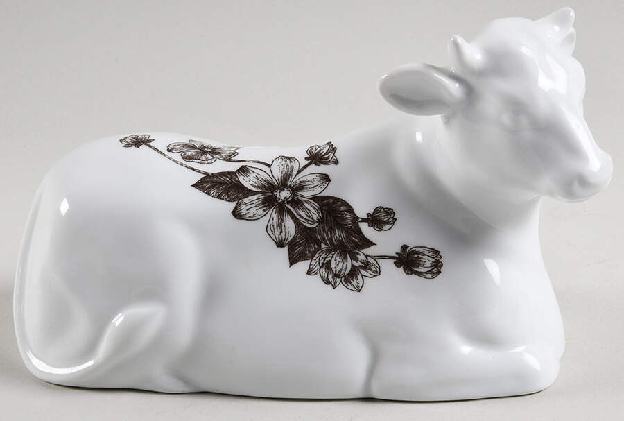 Farmstead Home Lid for 1/4 Pound Figural Butter by Fitz & Floyd-1