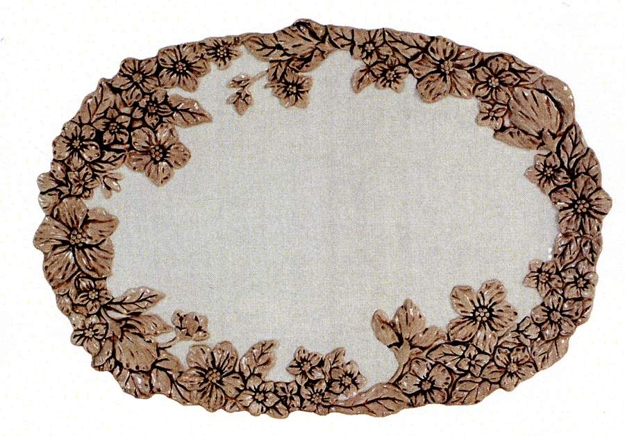 Meadow Blooms 18" Oval Serving Platter by Fitz and Floyd-1