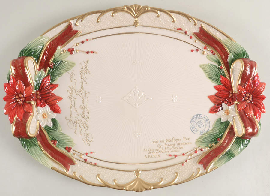 Cardinal Holiday 18" Oval Serving Platter by Fitz & Floyd-1