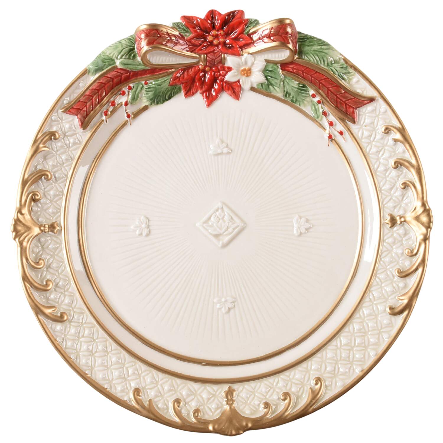 Cardinal Holiday Luncheon Plate by Fitz and Floyd-1