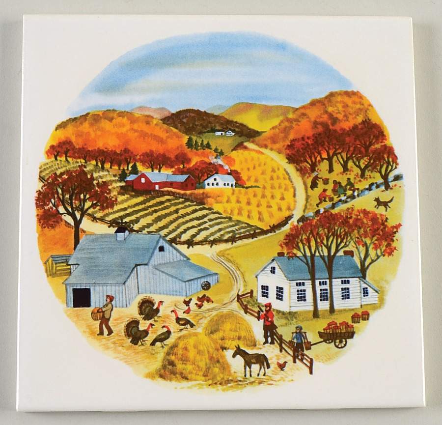 Four Seasons Tea Tile by Franciscan-1