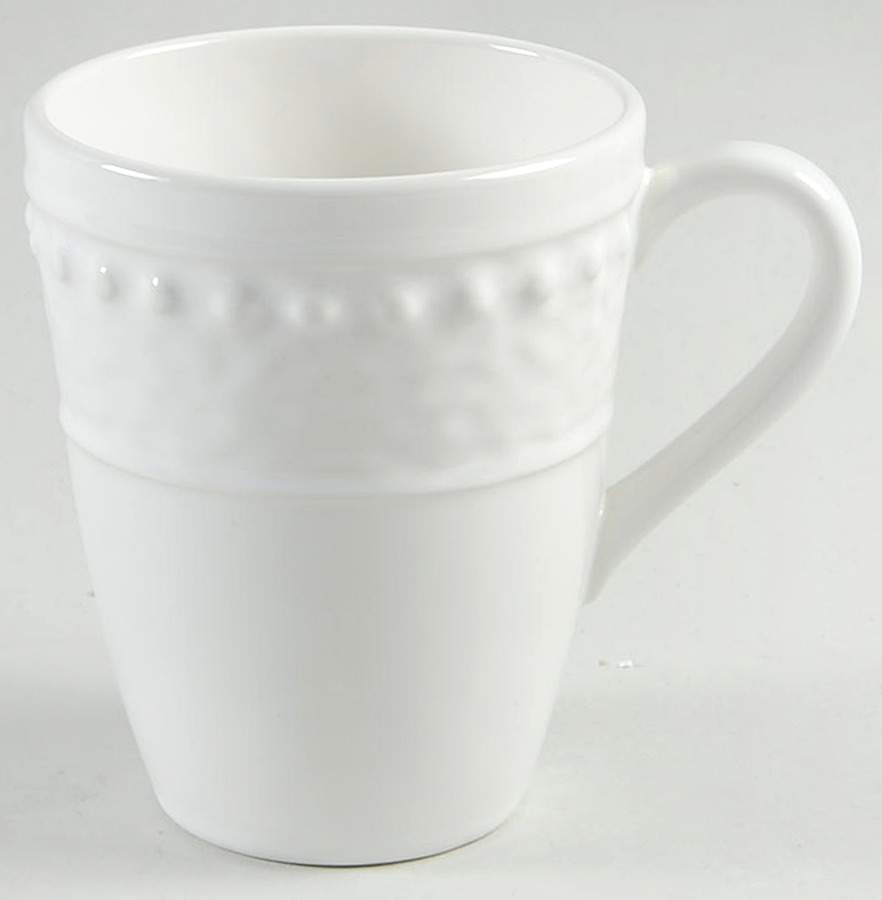 Rustic Dots White Mug by Fapor (Portugal)-1