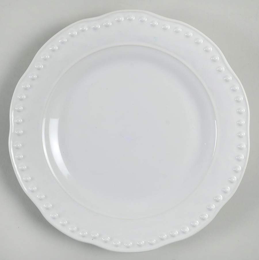Rustic Dots White Salad Plate by Fapor (Portugal)-1
