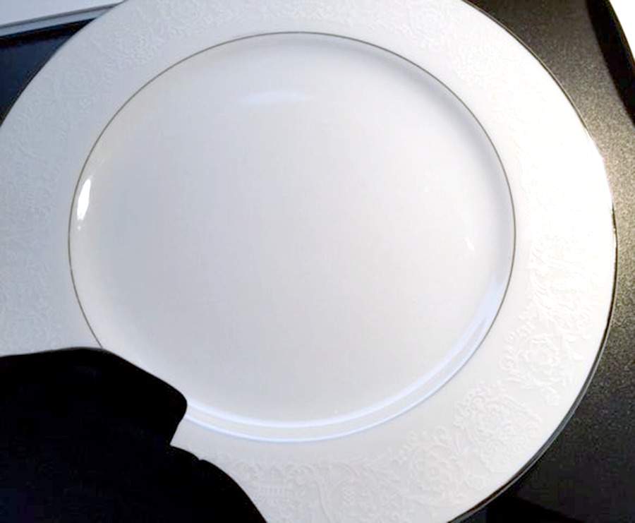 White Bouquet Dinner Plate by Fine China of Japan-1