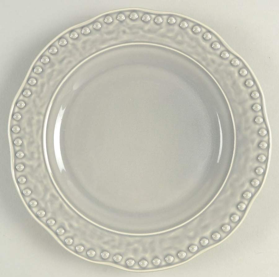 Rustic Dots Gray Salad Plate by Fapor (Portugal)-1
