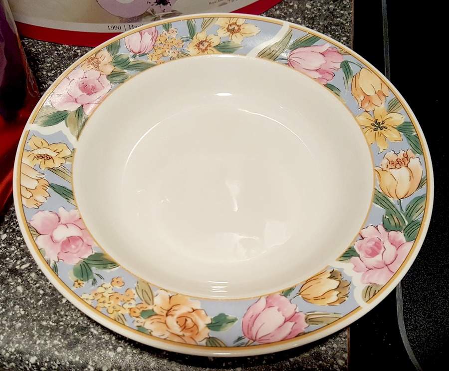 Rose Garden Rim Soup Bowl by Farberware-1