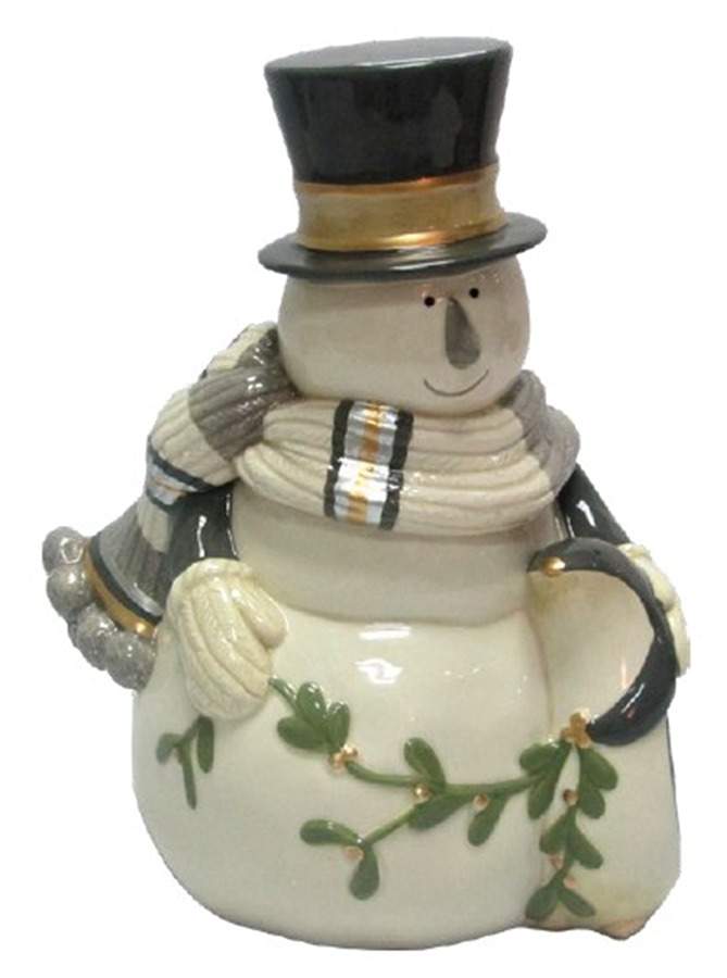 Mistletoe Merriment Cookie Jar & Lid by Fitz and Floyd-1