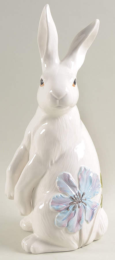 Butterfly Fields Sitting Rabbit Figurine by Fitz & Floyd-1