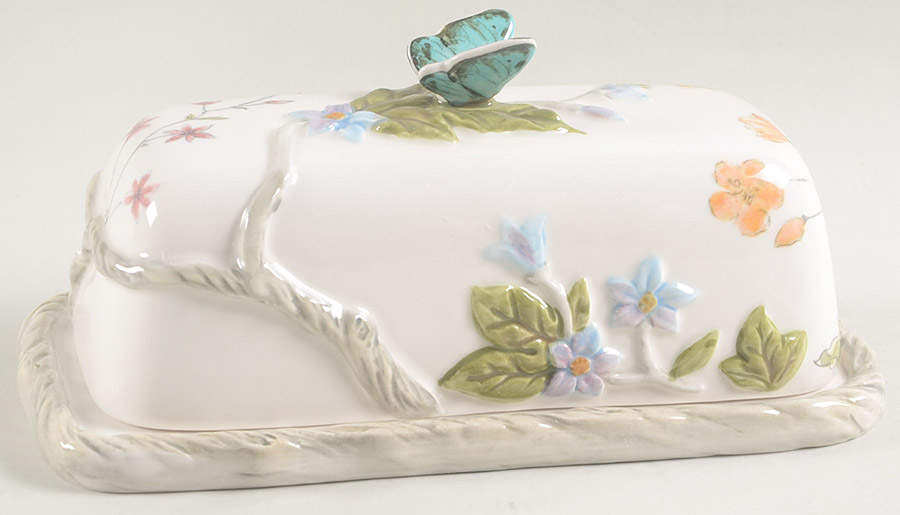 Butterfly Fields 1/4 Lb Covered Butter by Fitz & Floyd-1
