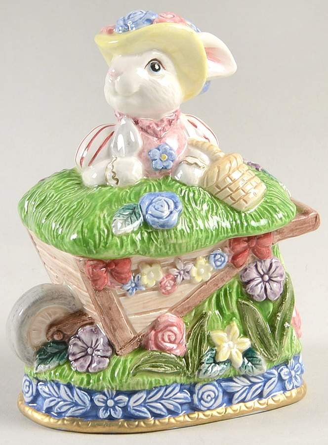 Garden Party Rabbits Sugar Bowl & Lid by Fitz & Floyd-1