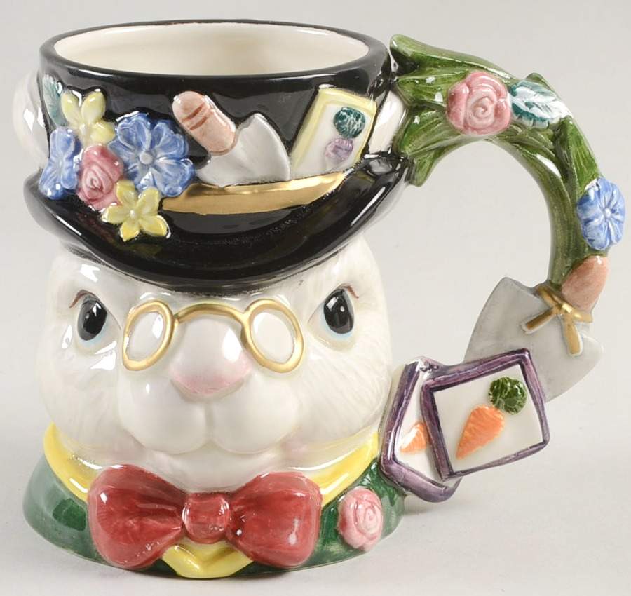 Garden Party Rabbits Mug by Fitz & Floyd-1
