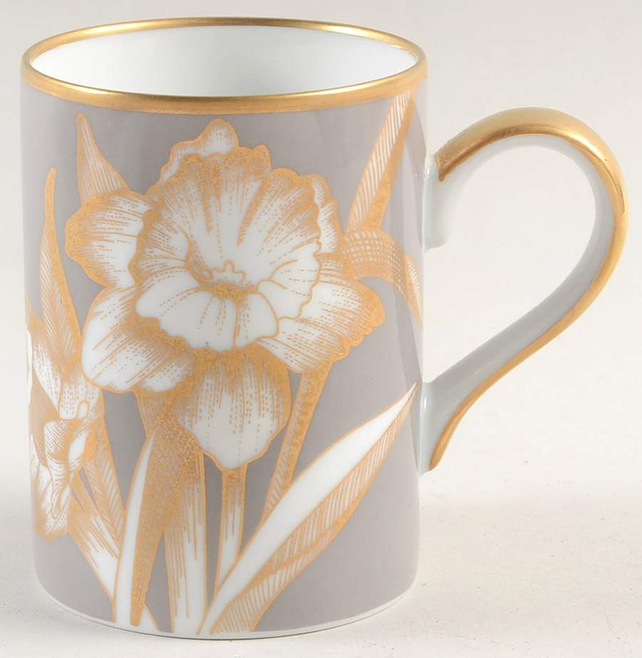 Golden Daffodil Gray Mug by Fitz & Floyd-1