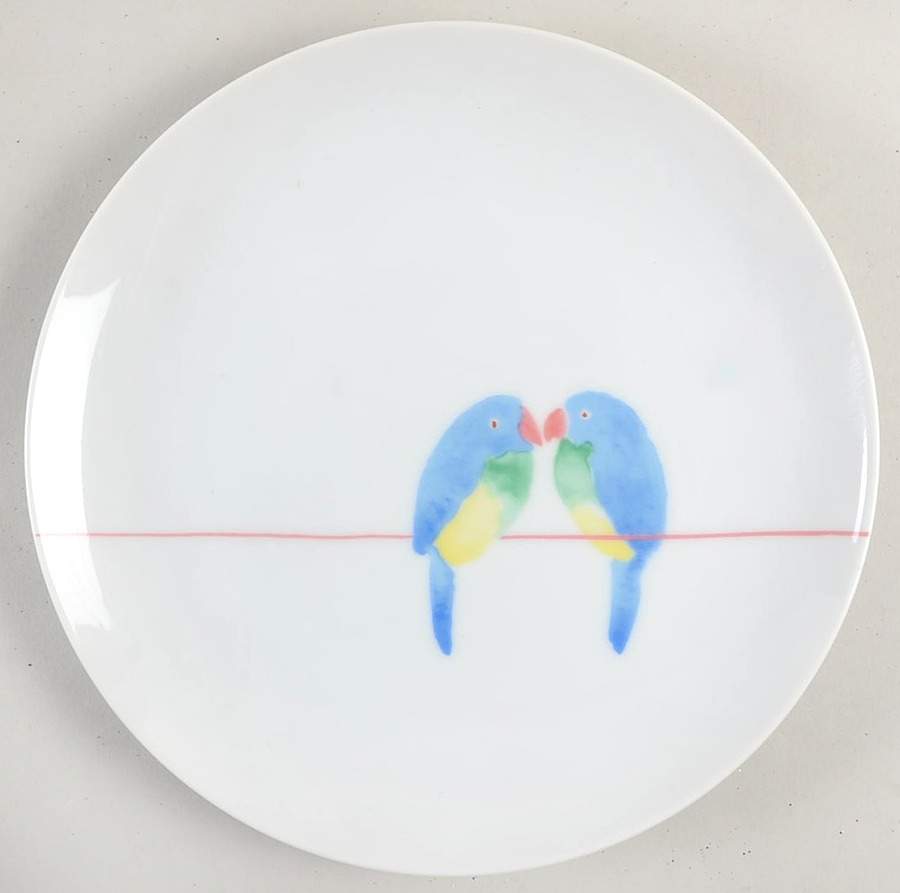 Love Birds Salad Plate by Fitz & Floyd-1
