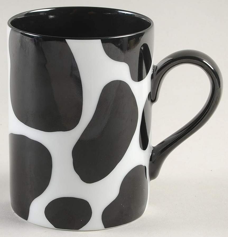 Collage (Black Spots on White) Mug by Fitz & Floyd-1