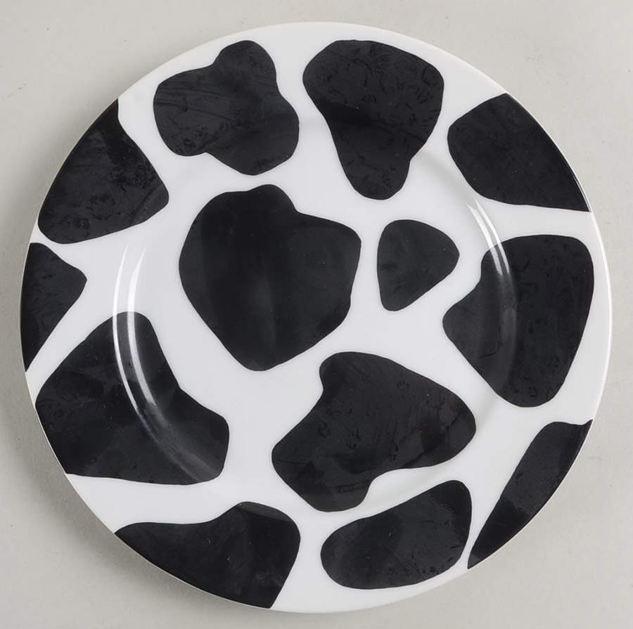 Collage (Black Spots on White) Salad Plate by Fitz & Floyd-1