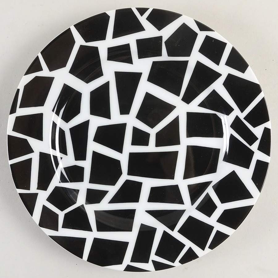 Terrazzo (Black on White) Salad Plate by Fitz & Floyd-1