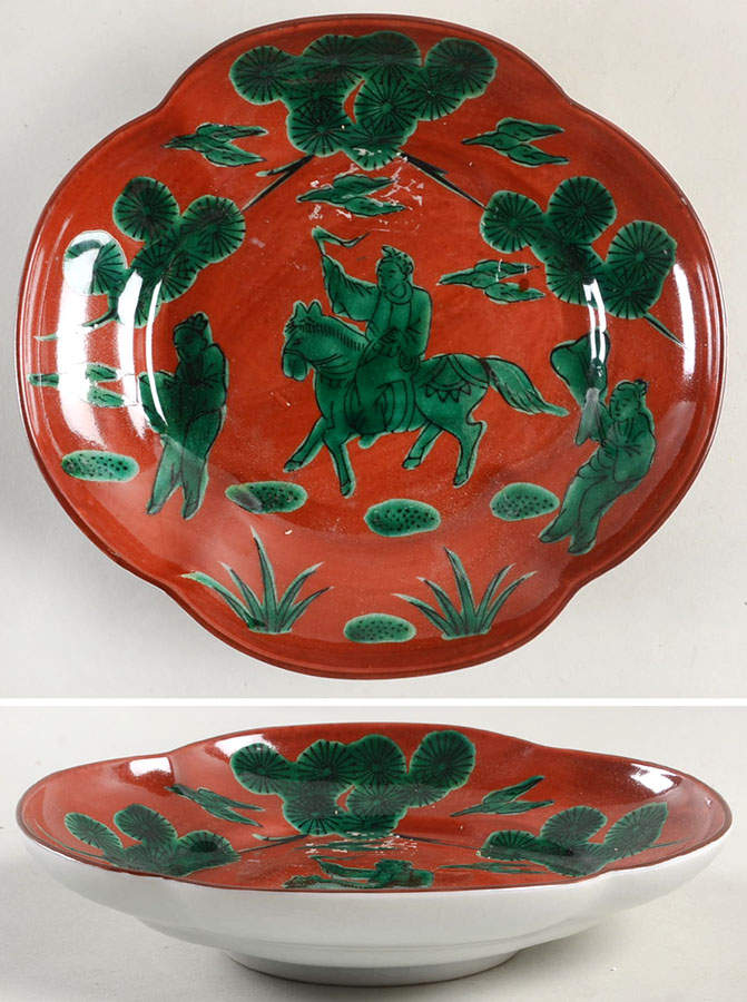 Chinese Horseman 7" Ashtray by Fitz & Floyd-1