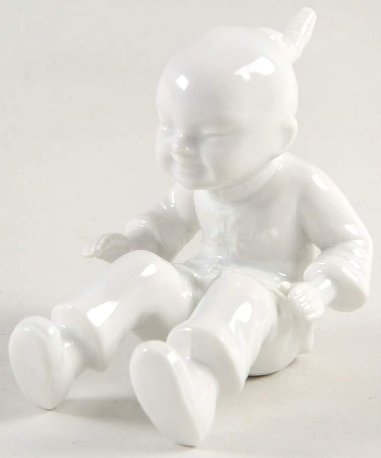 Chinese Boys Chinese Boy Sitting Figurine Tumbler by Fitz & Floyd-1