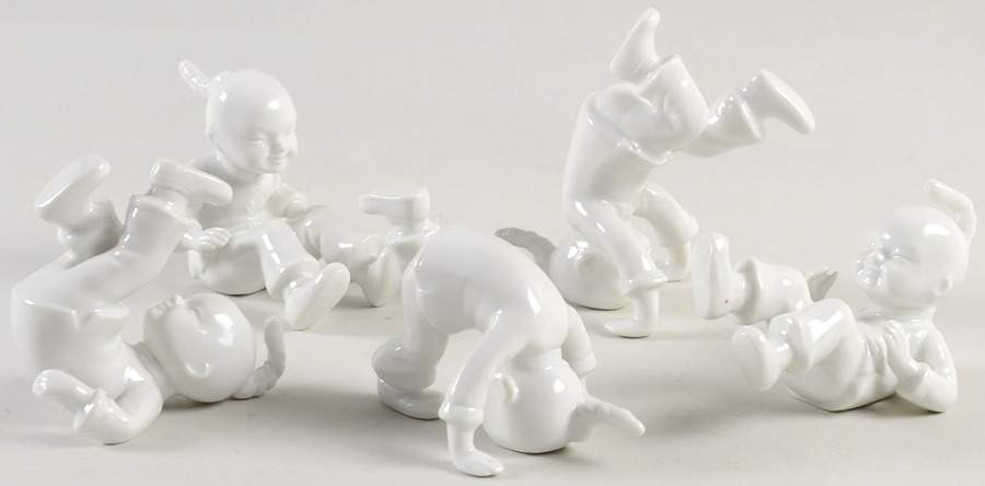 Chinese Boys Tumbling Chinese Boys - Set of 5 by Fitz & Floyd-1