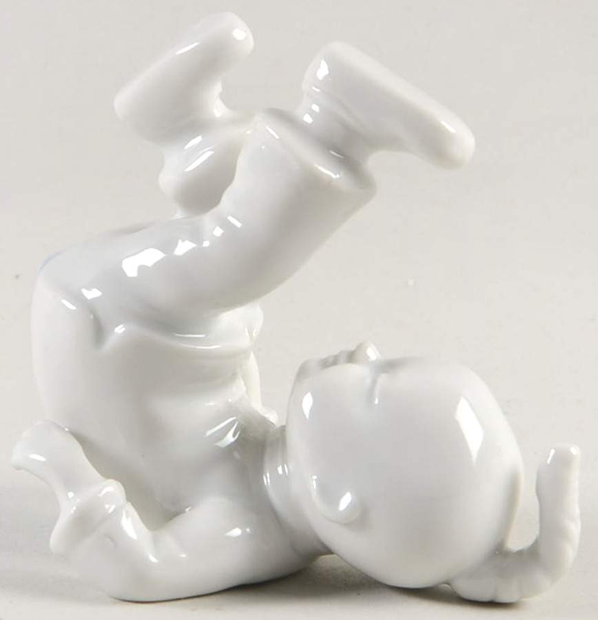 Chinese Boys Chinese Boy on Back Feet Up Figurine Tumbler by Fitz & Floyd-1