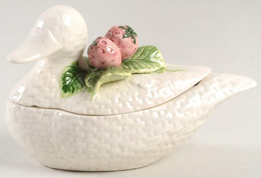 Strawberry Duck Box & Lid by Fitz & Floyd-1