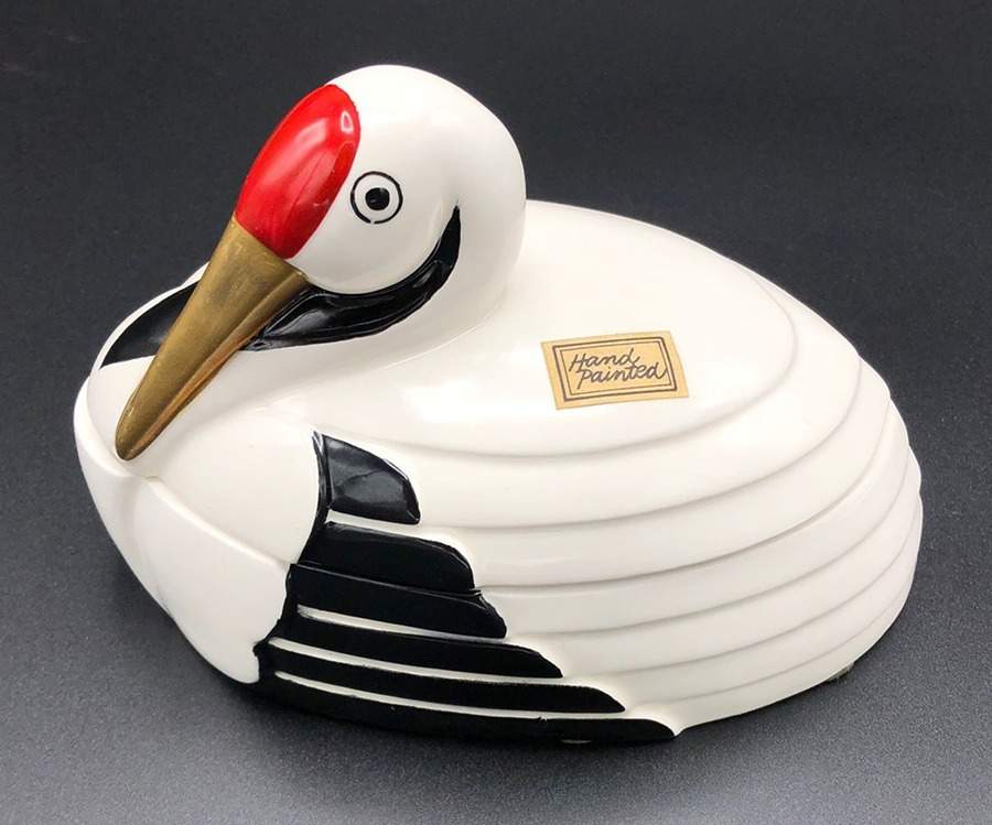 Imperial Crane Figural Box & Lid by Fitz & Floyd-1