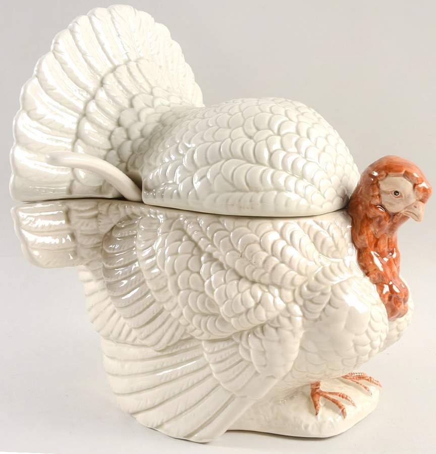 Turkey Tureen & Lid w/Ladle by Fitz & Floyd-1
