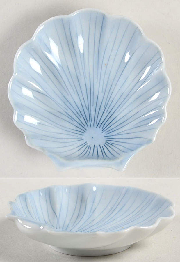 Blue Lotus Butter Pat by Fitz & Floyd-1