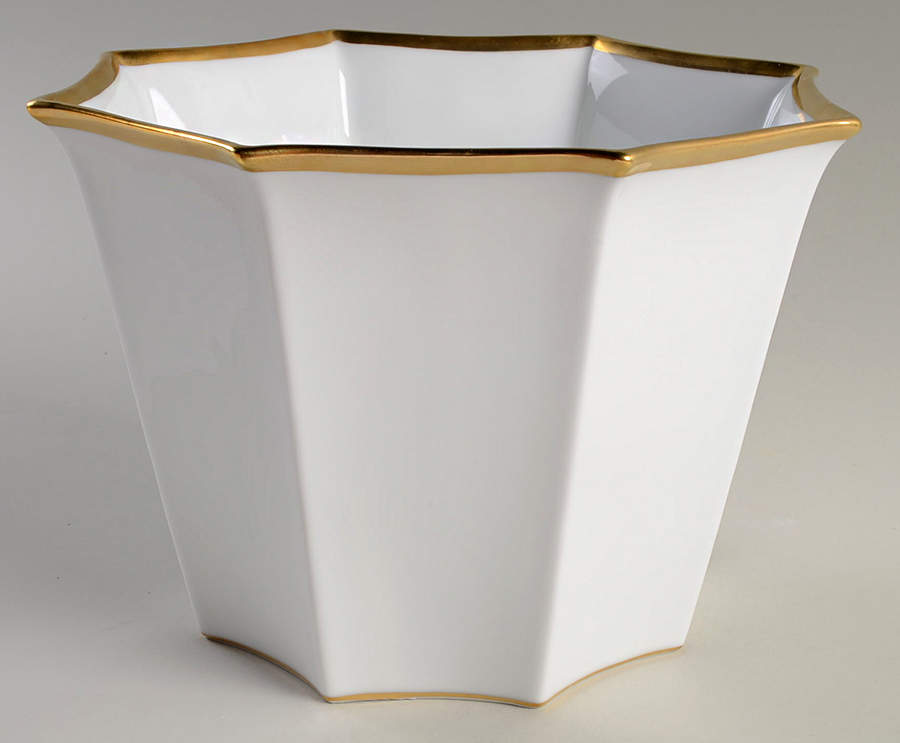 Etoile Blanche (White) 6" Planter by Fitz & Floyd-1