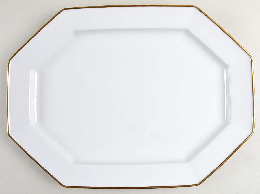 Etoile Blanche (White) 16" Oval Serving Platter by Fitz & Floyd-1