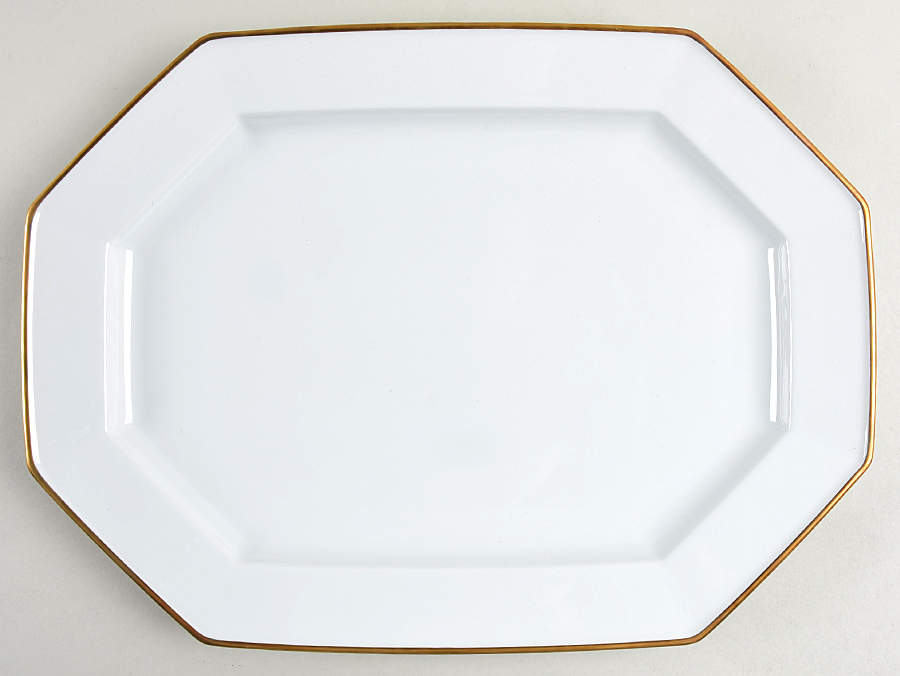Etoile Blanche (White) 14" Oval Serving Platter by Fitz & Floyd-1