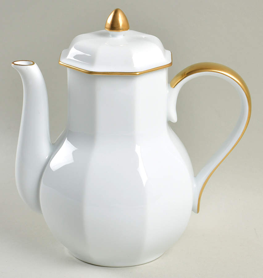 Etoile Blanche (White) Coffee Pot & Lid by Fitz & Floyd-1