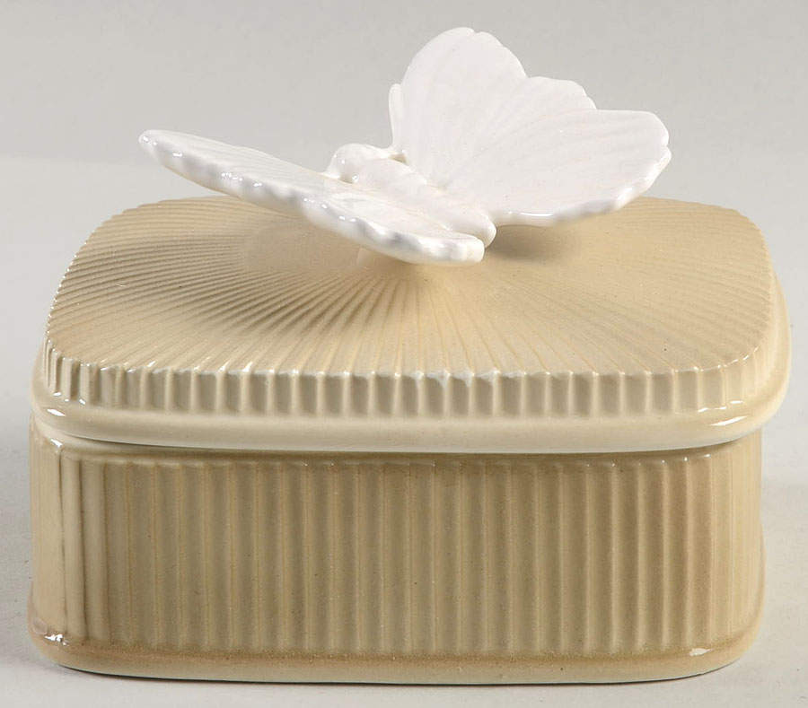 Butterfly 4" Rectangular Box with Lid by Fitz & Floyd-1
