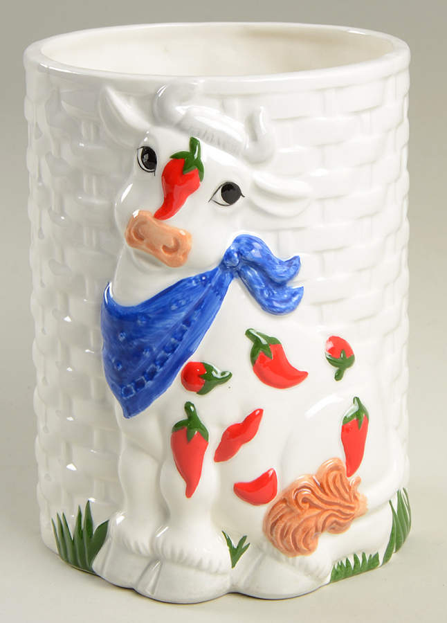 Chili Cow Utensil Holder by Fitz & Floyd-1