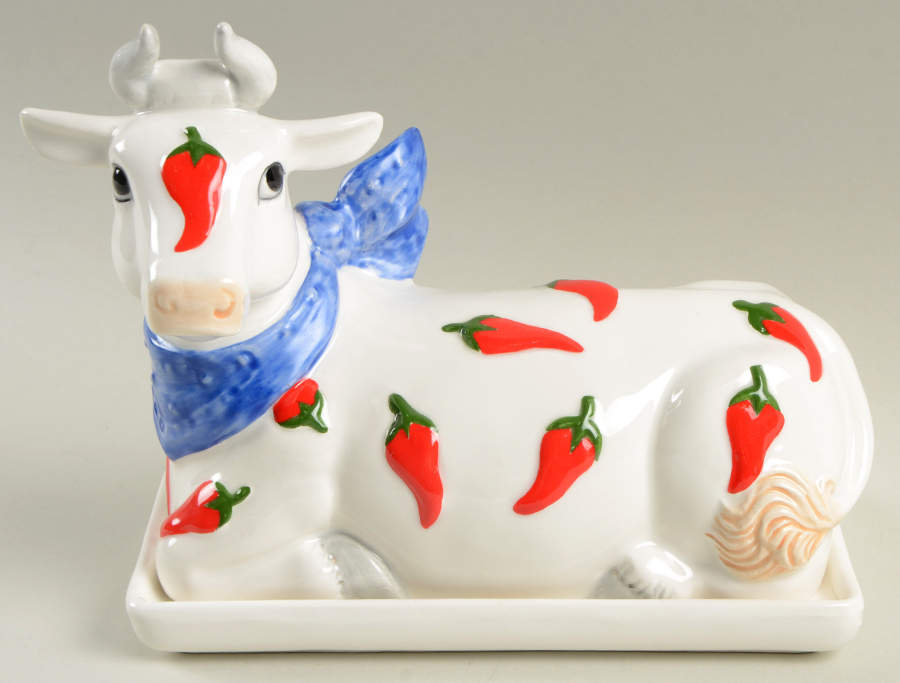 Chili Cow 1/4 Lb Covered Butter by Fitz & Floyd-1