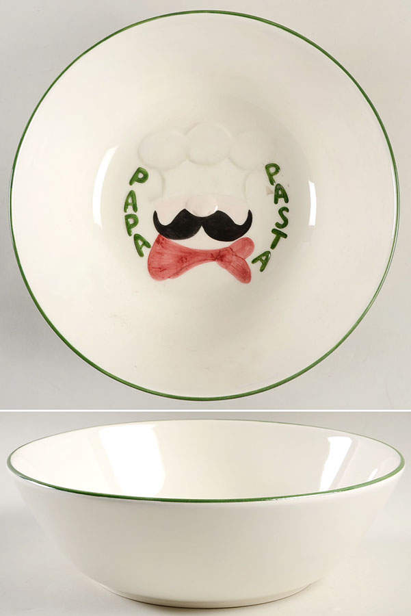 Papa Pasta 11" Large Salad Serving Bowl by Fitz & Floyd-1