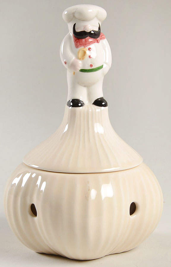 Papa Pasta Garlic Keeper & Lid by Fitz & Floyd-1
