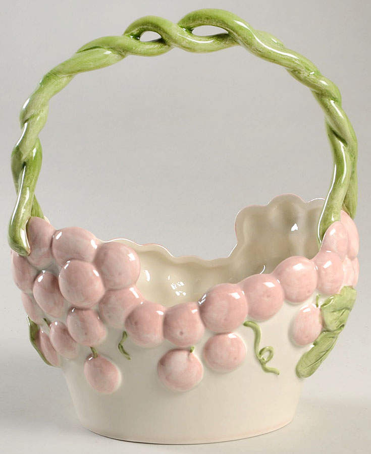 Grape 8" Handled Basket by Fitz & Floyd-1