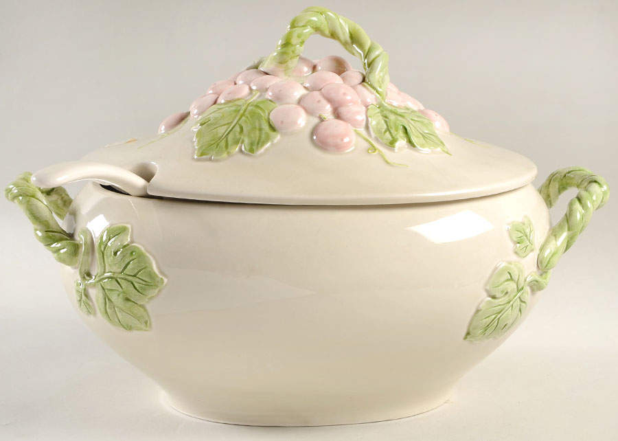 Grape Oval Tureen & Lid and Ladle by Fitz & Floyd-1
