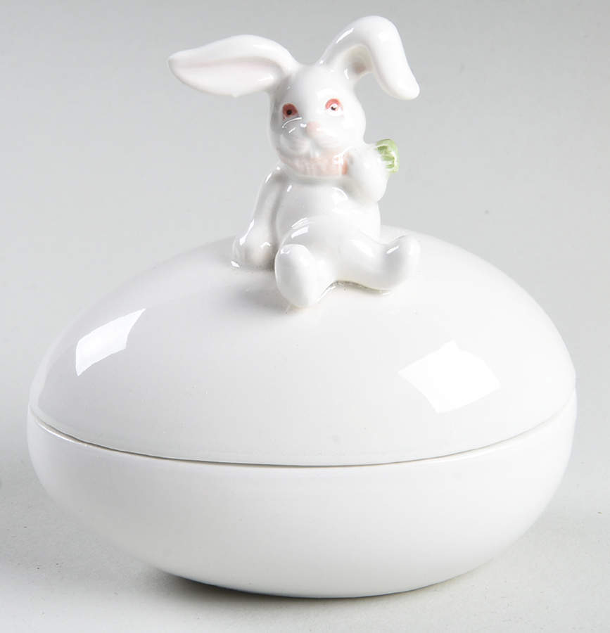 Bunny Small Egg Box & Lid by Fitz & Floyd-1