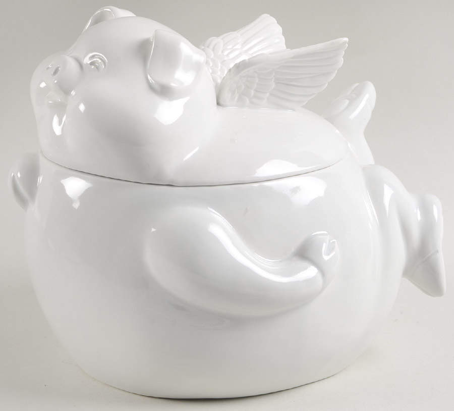 Cupig Cookie Jar & Lid by Fitz & Floyd-1