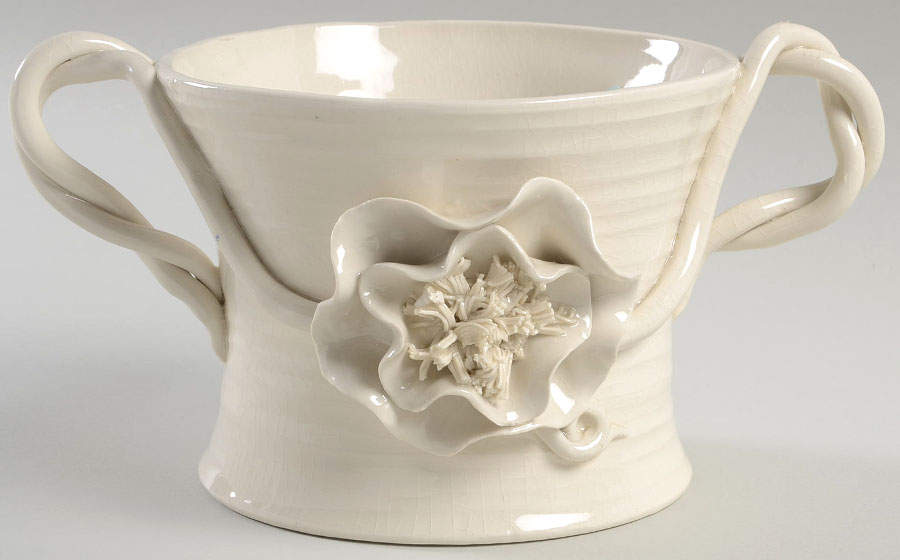 Snow Poppy Cachepot by Fitz & Floyd-1